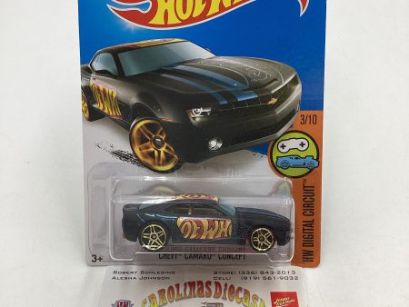 2016 Hot wheels #23 Black Chevy Camaro Concept 18H Supply