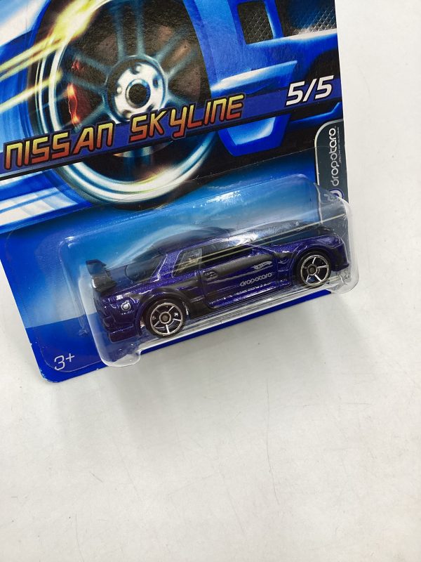 2006 Hot Wheels #060 Nissan Skyline Dark Blue W Protector Online now