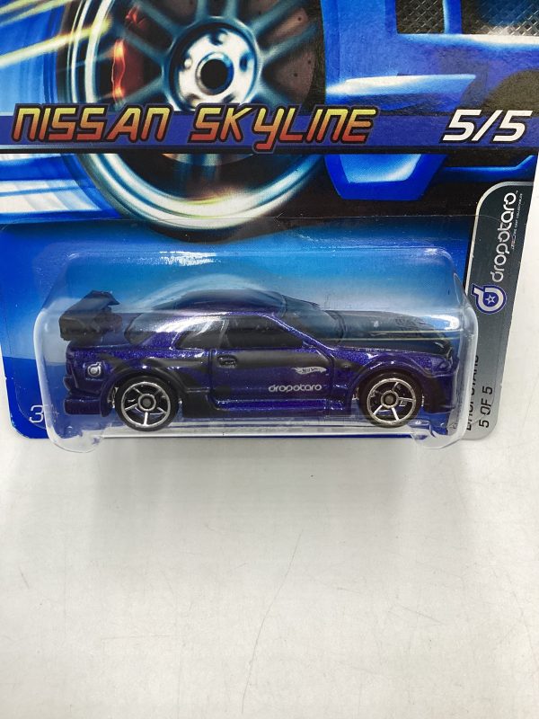 2006 Hot Wheels #060 Nissan Skyline Dark Blue W Protector Online now