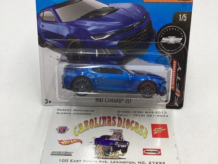 2017 Hot wheels #360 Short Card Blue 2017 Camaro ZL1 9C on Sale