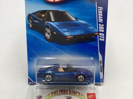 2010 Hot Wheels #128 Blue Ferrari 308 GTS with protector Fashion