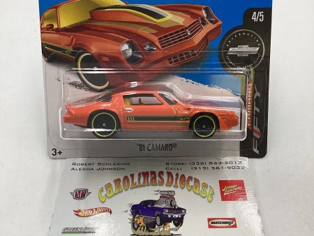 2017 Hot wheels Short Card Orange 81 Camaro 9C For Sale