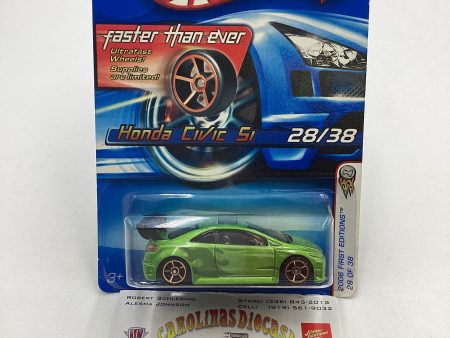 2006 Hot wheels #028 Faster Than Ever Green Honda Civic Si Fashion