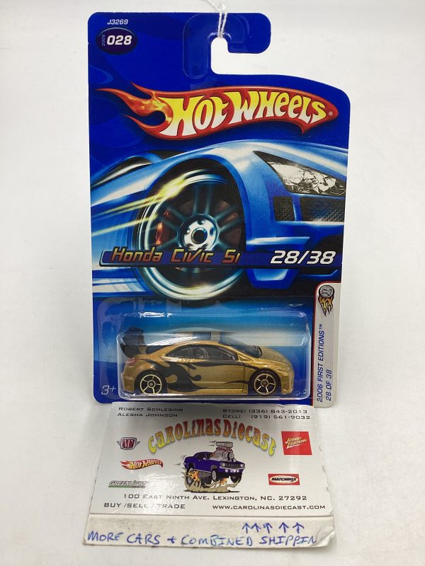 2006 Hot wheels #028 Gold Honda Civic Si 78A Online Sale