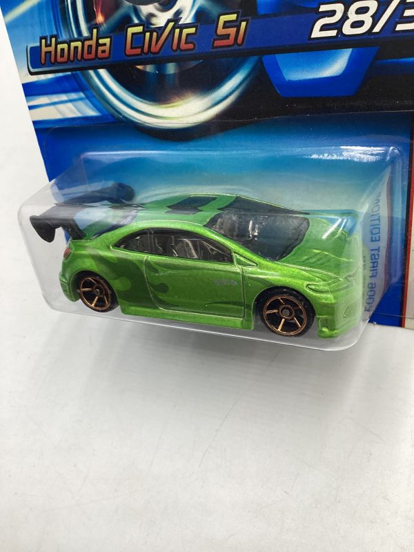 2006 Hot wheels #028 Faster Than Ever Green Honda Civic Si Fashion