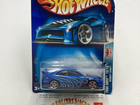 2003 Hot wheels #184 Blue Honda Civic 78C Cheap