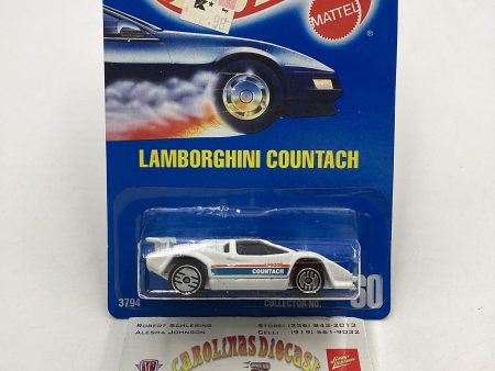 1991 Hot wheels #60 White Lamborghini Countach Online Hot Sale