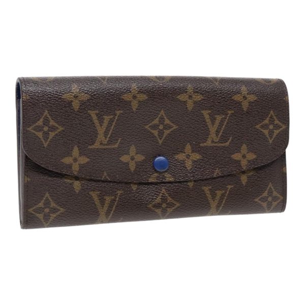 LOUIS VUITTON Monogram Portefeuille Emily Long Wallet Blue M60138  90035 For Cheap