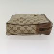 GUCCI GG Canvas Clutch Bag PVC Leather Beige yb355 Online