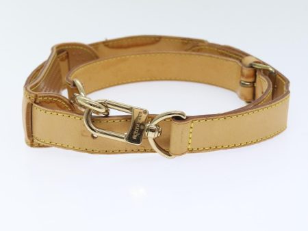 LOUIS VUITTON Adjustable Shoulder Strap Leather 31.5  -38.6   Beige Auth 90043 For Sale