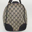 GUCCI GG Canvas Boston Bag PVC Leather Gray Navy th3293 Online