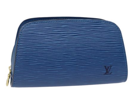 LOUIS VUITTON Epi Dauphine PM Pouch Blue M48445  88777 Discount