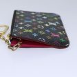 LOUIS VUITTON Monogram Multicolor Pochette Cles NM Purse Black M93735 Auth 87690 Fashion