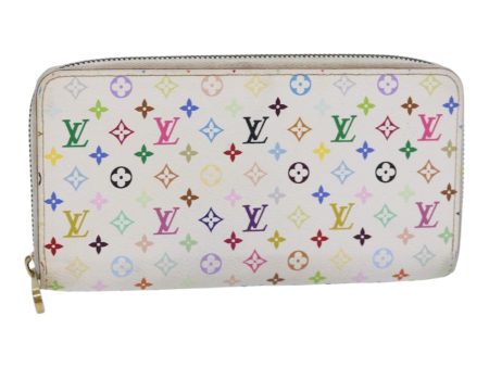 LOUIS VUITTON Monogram Multicolor Zippy Wallet White M60241  86348 For Sale