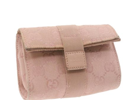 GUCCI GG Canvas Pouch Pink 0391055 yk1437 Sale