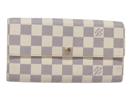 LOUIS VUITTON Damier Azur Portefeuille Sarah Long Wallet N63208  yk15221 Cheap