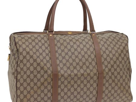 GUCCI GG Canvas Boston Bag PVC Leather Beige 012.123.6081.55 54849 Supply