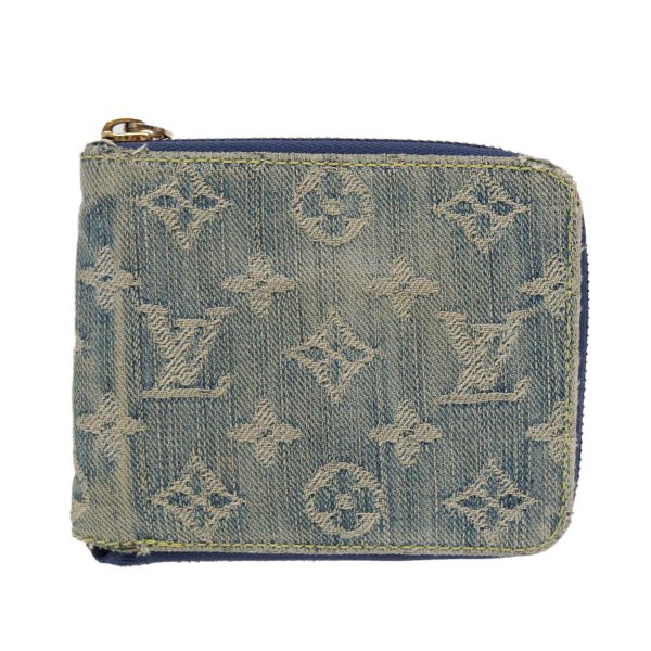 LOUIS VUITTON Monogram Denim Mini Zippy Wallet Wallet Blue M95342  89480 For Sale