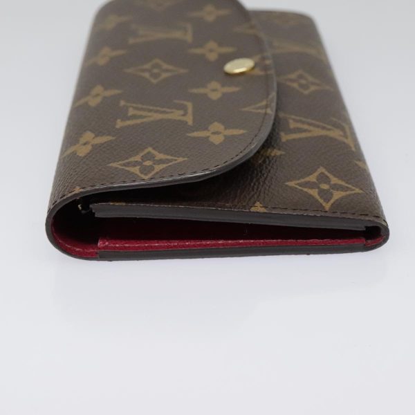 LOUIS VUITTON Monogram Portefeuille Emilie Wallet Pink M60697  93568 Fashion