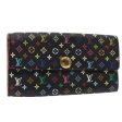 LOUIS VUITTON Multicolor Pochette Porte Monnaie Credit Black M60005 Auth 90393 Online Hot Sale