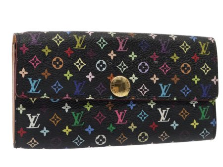 LOUIS VUITTON Multicolor Pochette Porte Monnaie Credit Black M60005 Auth 90393 Online Hot Sale