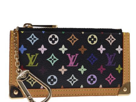 LOUIS VUITTON Monogram Multicolor Pochette Cles Purse Black M92654 Auth 94474A Hot on Sale