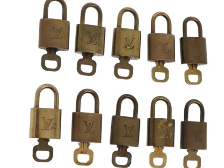 LOUIS VUITTON Padlock 10set metal Gold Tone  89069 Hot on Sale