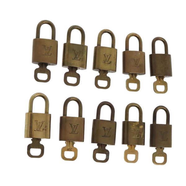 LOUIS VUITTON Padlock 10set metal Gold Tone  89069 Hot on Sale