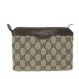 GUCCI GG Canvas Pouch PVC Leather Beige 89 01 020 ac2194 Fashion