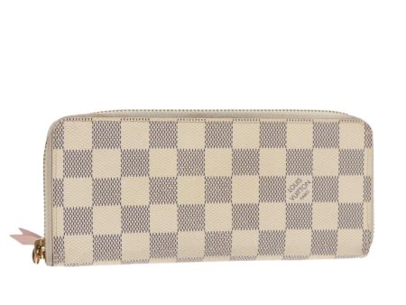 LOUIS VUITTON Damier Azur Portefeuille Clemence Long Wallet N61264 Auth 91181 Online Sale