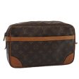 LOUIS VUITTON Monogram Compiegne 28 Clutch Bag M51845  88593 For Cheap