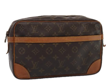 LOUIS VUITTON Monogram Compiegne 28 Clutch Bag M51845  88593 For Cheap