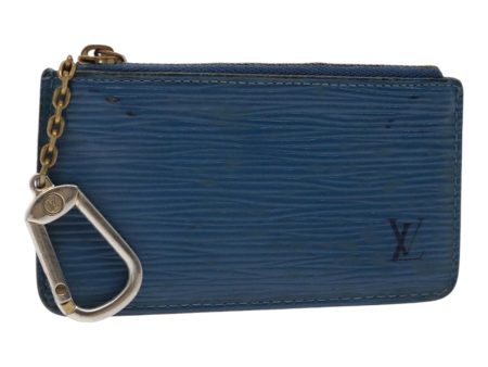 LOUIS VUITTON Epi Pochette Cles Coin Purse Blue M6380G  88946 Online