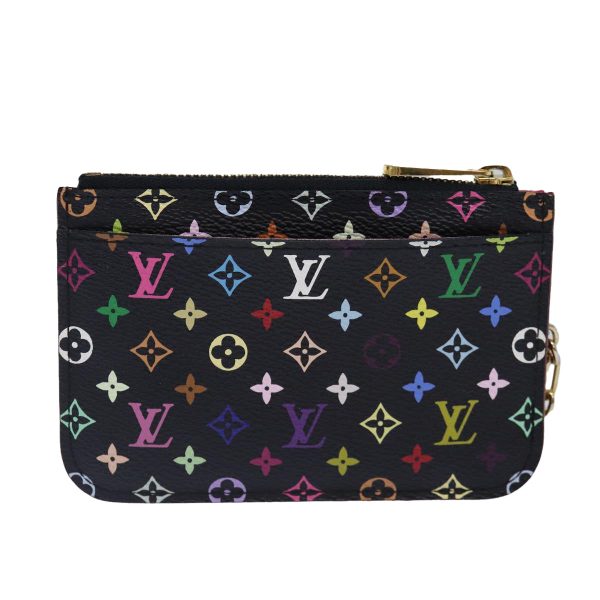 LOUIS VUITTON Monogram Multicolor Pochette Cles NM Purse Black M93735 Auth 87690 Fashion