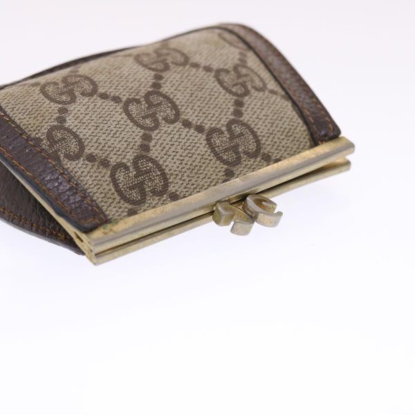 GUCCI GG Canvas Coin Purse PVC Leather Beige 50822 Online Sale