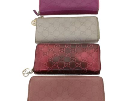 GUCCI GG Canvas Wallet 4Set White Pink Red am4721 Online Sale