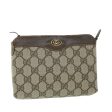 GUCCI GG Canvas Pouch PVC Leather Beige 89 01 020 ac2194 Fashion