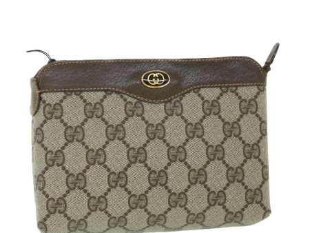 GUCCI GG Canvas Pouch PVC Leather Beige 89 01 020 ac2194 Fashion