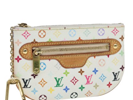 LOUIS VUITTON Monogram Multicolor Pochette MM Pouch White M60028  86949 Cheap