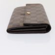 LOUIS VUITTON Damier Ebene Portefeuille Sarah Long Wallet N60491  88866 Sale