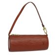 LOUIS VUITTON Epi Soufflot Pouch Brown  yk14808 For Sale