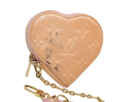 LOUIS VUITTON Vernis Porte Monnaie Coeur Coin Purse Pink M91431  88942 on Sale