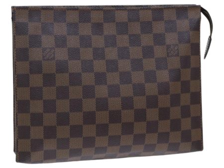 LOUIS VUITTON Damier Ebene Poche Toilette 26 Pouch N47543  89211 For Discount