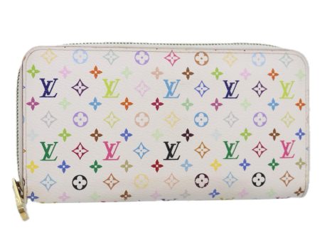 LOUIS VUITTON Monogram Multicolor Zippy Wallet White M60241  90036 Online Sale