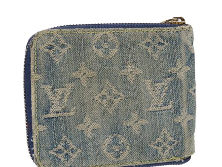 LOUIS VUITTON Monogram Denim Mini Zippy Wallet Wallet Blue M95342  89480 For Sale