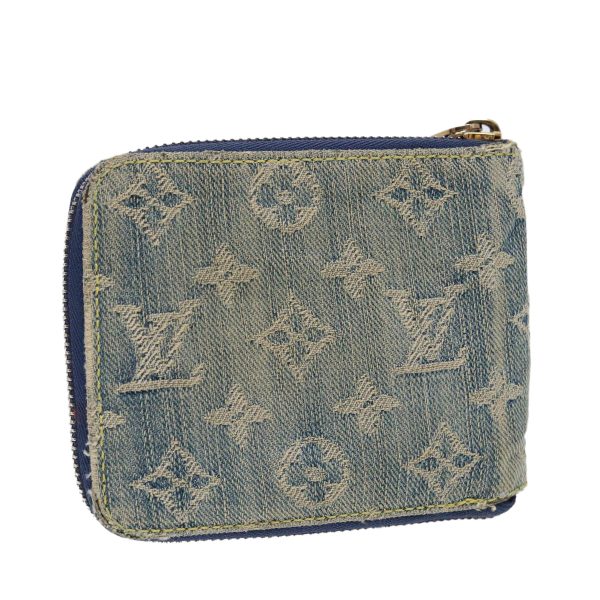 LOUIS VUITTON Monogram Denim Mini Zippy Wallet Wallet Blue M95342  89480 For Sale