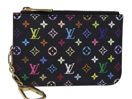 LOUIS VUITTON Monogram Multicolor Pochette Cles NM Purse Black M93735 Auth 87690 Fashion