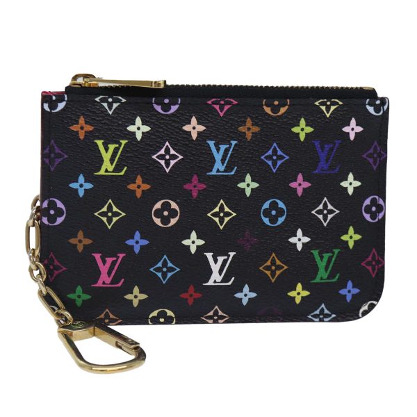 LOUIS VUITTON Monogram Multicolor Pochette Cles NM Purse Black M93735 Auth 87690 Fashion