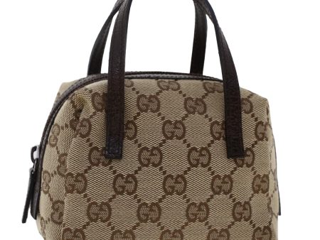 GUCCI GG Canvas Pouch Beige 124541 am4809 For Sale