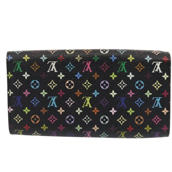 LOUIS VUITTON Multicolor Pochette Porte Monnaie Credit Black M60005 Auth 90393 Online Hot Sale